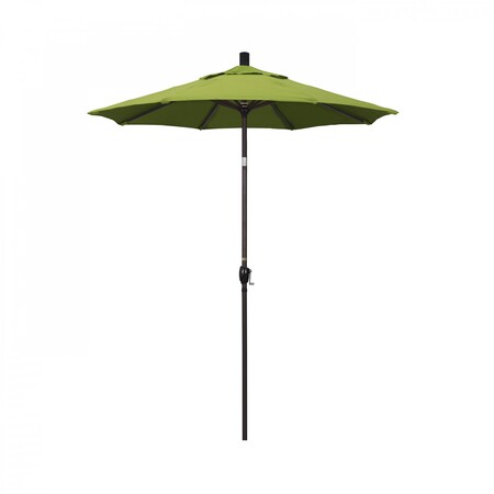 6' Bronze Aluminum Market Patio Umbrella, Sunbrella Macaw